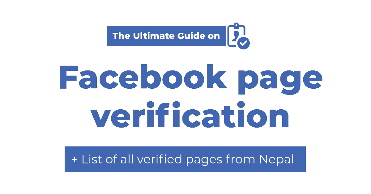 List Of Verified Facebook Pages From Nepal With Verification Process