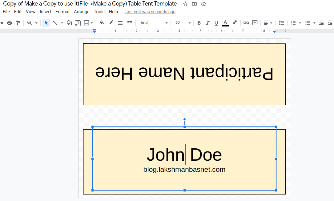 The Easy Way To Make Name Tent With Google Docs 6 Free Templates 