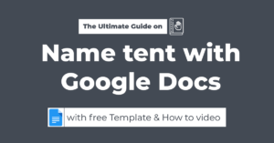 create name tent with google docs