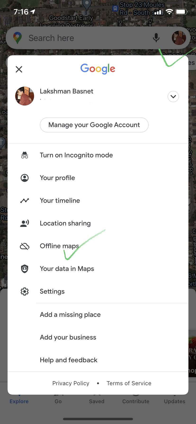 offline maps on google maps