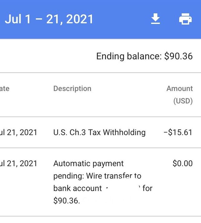 what it means when your payment is pending in adsense