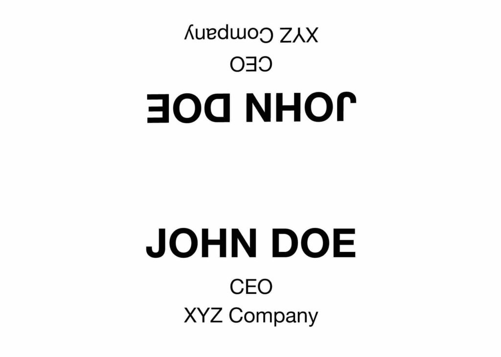 name tent with three rows, positions, company